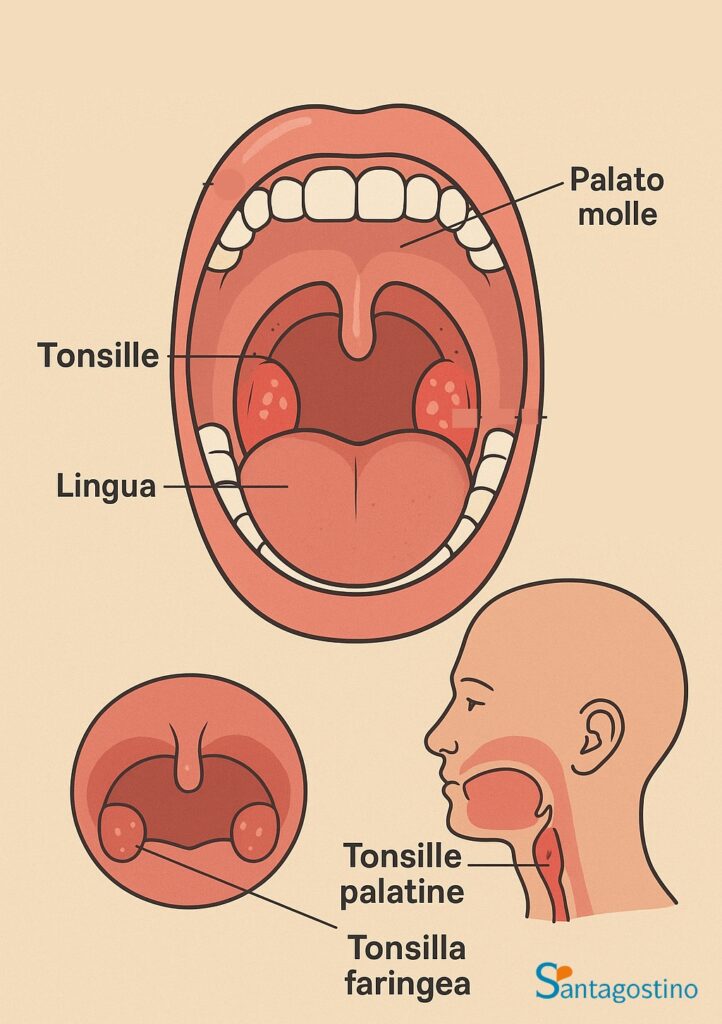 anatomia tonsille santagostino monza
